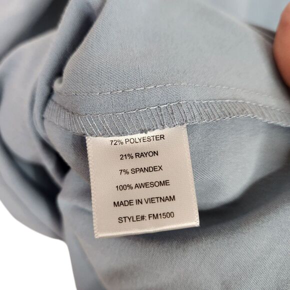 FIGS Top Mens Medium Blue Gray Leon Three-Pocket Scrub Top Medical Doctor Nurse - Picture 5 of 6